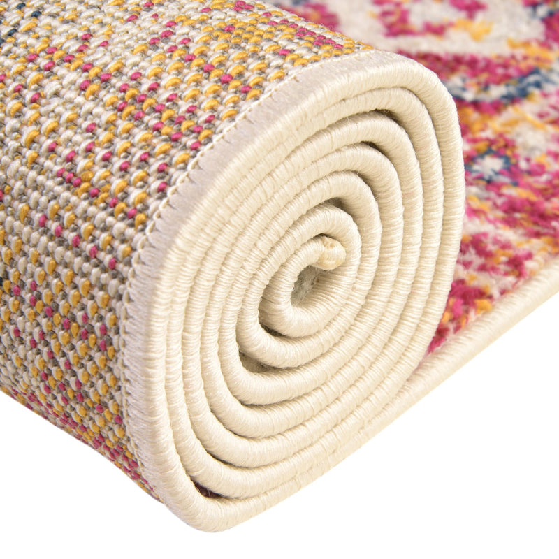 Parisian Elegance Collection Area Rug - Versailles (Pink Gray) Rectangle Pink Gray  lifestyle 11
