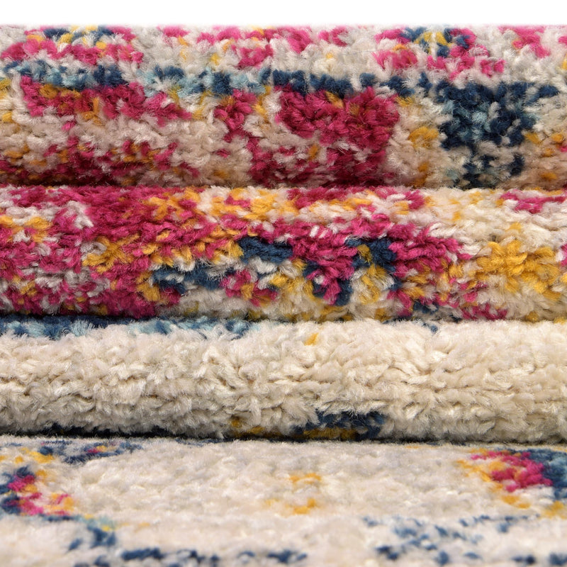 Parisian Elegance Collection Area Rug - Versailles (Pink Gray) Rectangle Pink Gray  lifestyle 13