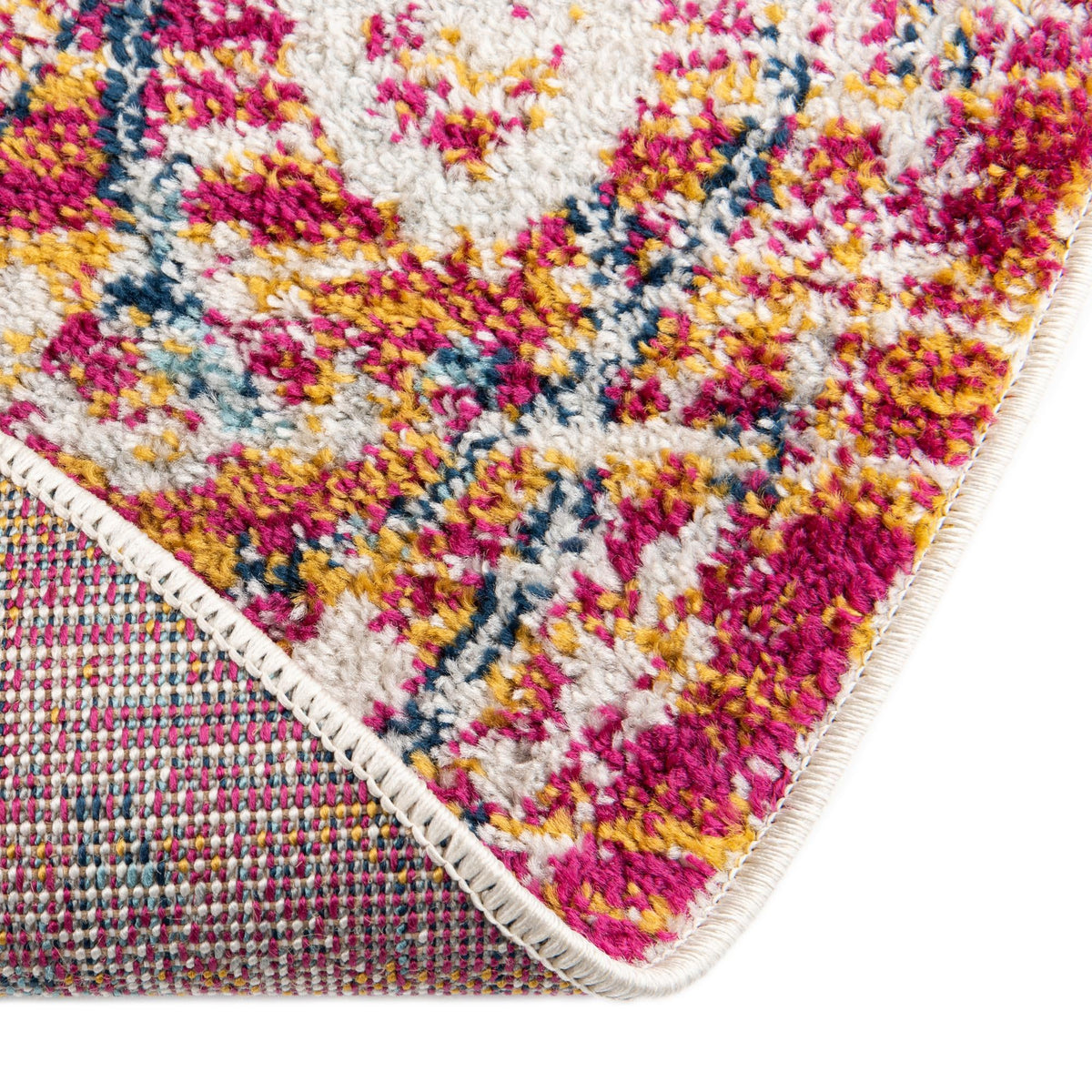 Parisian Elegance Collection Area Rug - Versailles (Pink Gray) Round Pink Gray  lifestyle 55