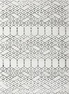 Marrakesh Lattice Collection Area Rug - Casablanca (Ivory Black) Rectangle Ivory Black Main