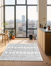 Marrakesh Lattice Collection Area Rug - Casablanca (Ivory Black) Rectangle Ivory Black  lifestyle 6