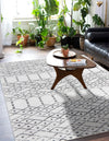 Marrakesh Lattice Collection Area Rug - Casablanca (Ivory Black) Rectangle Ivory Black  lifestyle 7