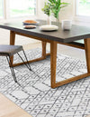 Marrakesh Lattice Collection Area Rug - Casablanca (Ivory Black) Rectangle Ivory Black  lifestyle 11