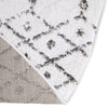 Marrakesh Lattice Collection Area Rug - Casablanca (Ivory Black) Round Ivory Black  lifestyle 73