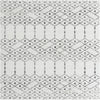 Marrakesh Lattice Collection Area Rug - Casablanca (Ivory Black) Square Ivory Black  lifestyle 23