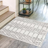 Marrakesh Lattice Collection Area Rug - Casablanca (Ivory Black) Square Ivory Black  lifestyle 104