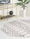 Marrakesh Lattice Collection Area Rug - Casablanca (Ivory Black) Octagon Ivory Black  lifestyle 30