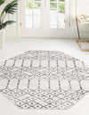Marrakesh Lattice Collection Area Rug - Casablanca (Ivory Black) Octagon Ivory Black  lifestyle 35