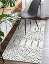 Marrakesh Lattice Collection Area Rug - Casablanca (Ivory Black) Runner Ivory Black  lifestyle 36