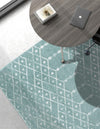 Marrakesh Lattice Collection Area Rug - Casablanca (Aqua) Rectangle Aqua  lifestyle 5