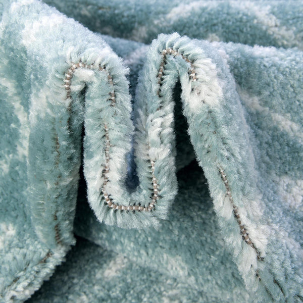 Marrakesh Lattice Collection Area Rug - Casablanca (Aqua) Rectangle Aqua  lifestyle 15