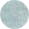 Marrakesh Lattice Collection Area Rug - Casablanca (Aqua) Round Aqua  lifestyle 24