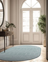 Marrakesh Lattice Collection Area Rug - Casablanca (Aqua) Oval Aqua  lifestyle 40