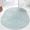 Marrakesh Lattice Collection Area Rug - Casablanca (Aqua) Oval Aqua  lifestyle 108