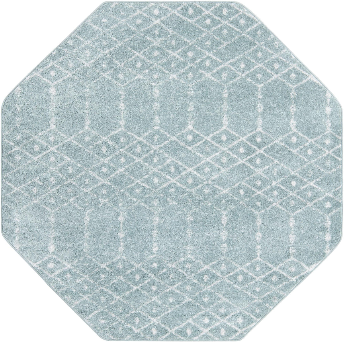 Marrakesh Lattice Collection Area Rug - Casablanca (Aqua) Octagon Aqua  lifestyle 27