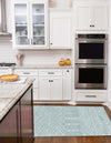 Marrakesh Lattice Collection Area Rug - Casablanca (Aqua) Runner Aqua  lifestyle 43