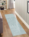 Marrakesh Lattice Collection Area Rug - Casablanca (Aqua) Runner Aqua  lifestyle 45