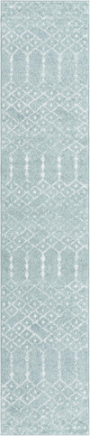 Marrakesh Lattice Collection Area Rug - Casablanca (Aqua) Runner Aqua  lifestyle 51