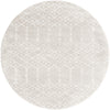 Marrakesh Lattice Collection Area Rug - Casablanca (Light Gray) Round Light Gray  lifestyle 27