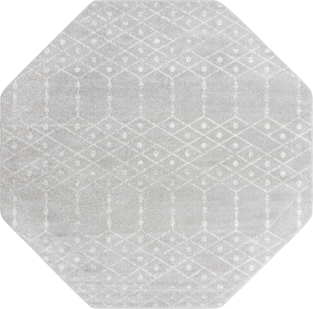 Marrakesh Lattice Collection Area Rug - Casablanca (Light Gray) Octagon Light Gray  lifestyle 25