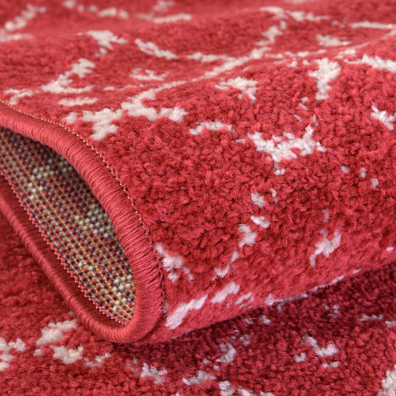 Marrakesh Lattice Collection Area Rug - Casablanca (Raspberry Pink) Rectangle Raspberry Pink  lifestyle 13