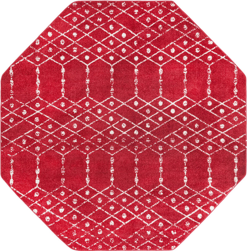 Marrakesh Lattice Collection Area Rug - Casablanca (Raspberry Pink) Octagon Raspberry Pink  lifestyle 25