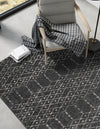 Marrakesh Lattice Collection Area Rug - Casablanca (Charcoal Gray) Rectangle Charcoal Gray  lifestyle 5