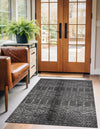 Marrakesh Lattice Collection Area Rug - Casablanca (Charcoal Gray) Rectangle Charcoal Gray  lifestyle 6