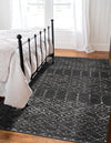 Marrakesh Lattice Collection Area Rug - Casablanca (Charcoal Gray) Rectangle Charcoal Gray  lifestyle 7