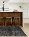 Marrakesh Lattice Collection Area Rug - Casablanca (Charcoal Gray) Rectangle Charcoal Gray  lifestyle 10