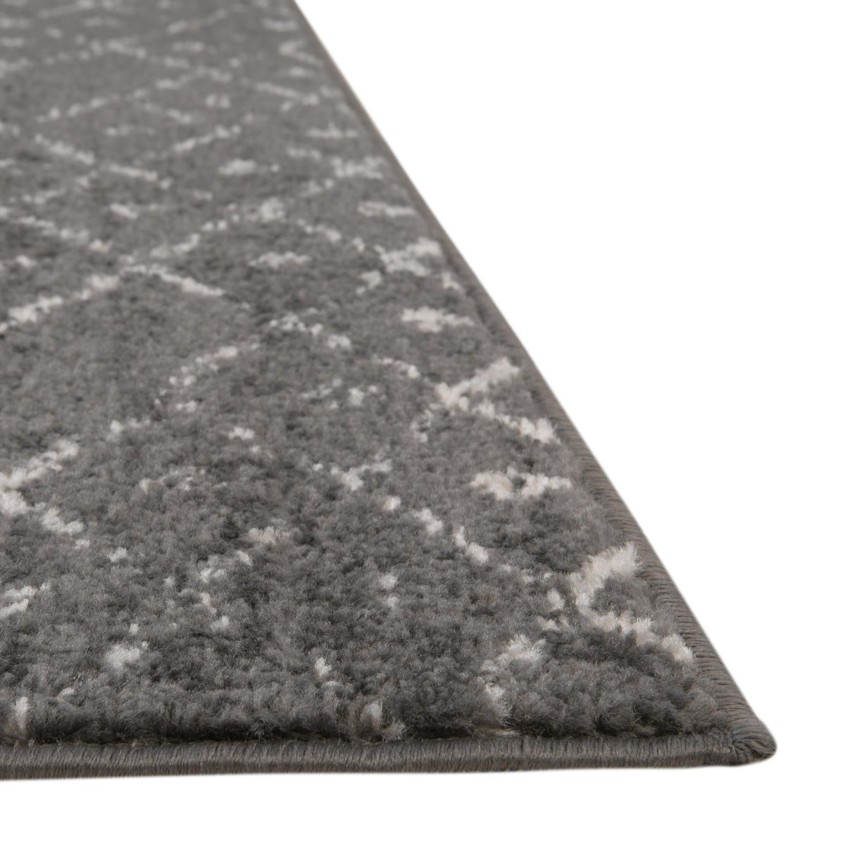 Marrakesh Lattice Collection Area Rug - Casablanca (Charcoal Gray) Rectangle Charcoal Gray  lifestyle 14