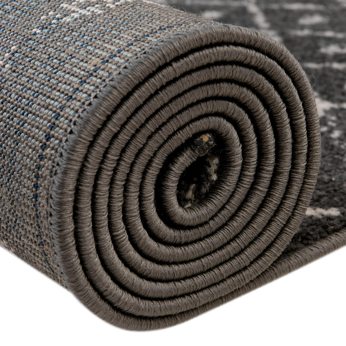 Marrakesh Lattice Collection Area Rug - Casablanca (Charcoal Gray) Rectangle Charcoal Gray  lifestyle 19