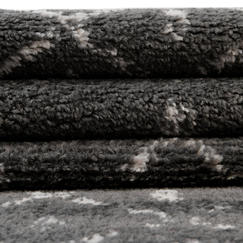 Marrakesh Lattice Collection Area Rug - Casablanca (Charcoal Gray) Rectangle Charcoal Gray  lifestyle 21