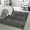 Marrakesh Lattice Collection Area Rug - Casablanca (Charcoal Gray) Rectangle Charcoal Gray  lifestyle 22