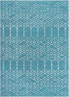 Marrakesh Lattice Collection Area Rug - Casablanca (Teal blue) Rectangle Teal blue Main