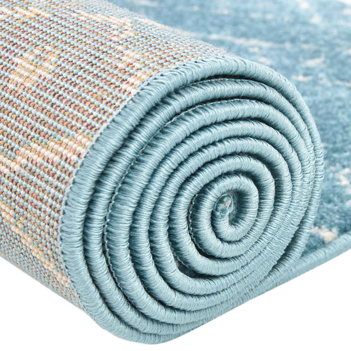 Marrakesh Lattice Collection Area Rug - Casablanca (Teal blue) Rectangle Teal blue  lifestyle 19