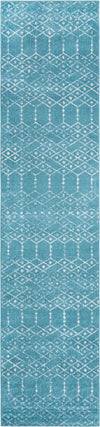 Marrakesh Lattice Collection Area Rug - Casablanca (Teal blue) Runner Teal blue  lifestyle 49