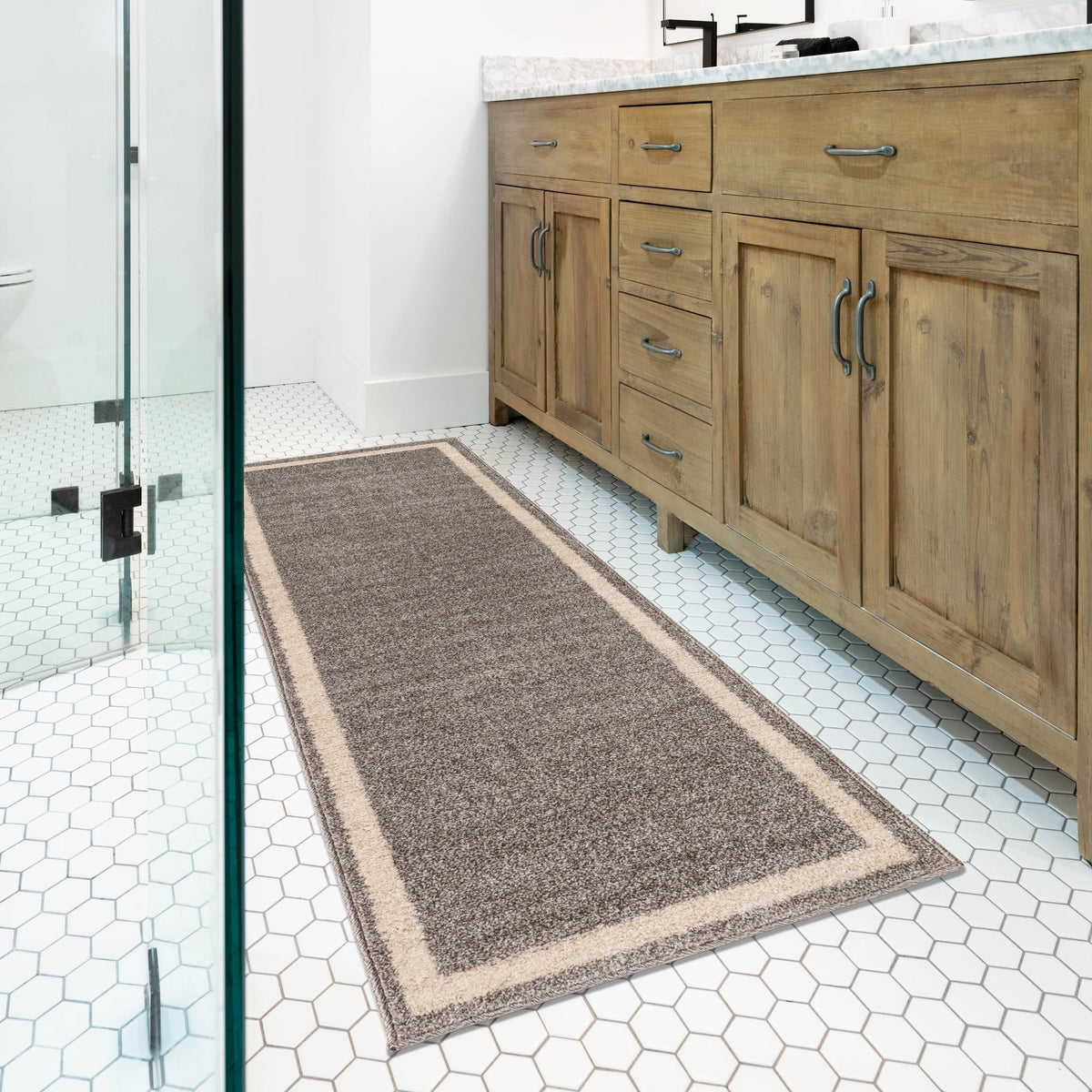 Studio Haven Collection Area Rug -  Alcove (Gray) Runner Gray  lifestyle 73