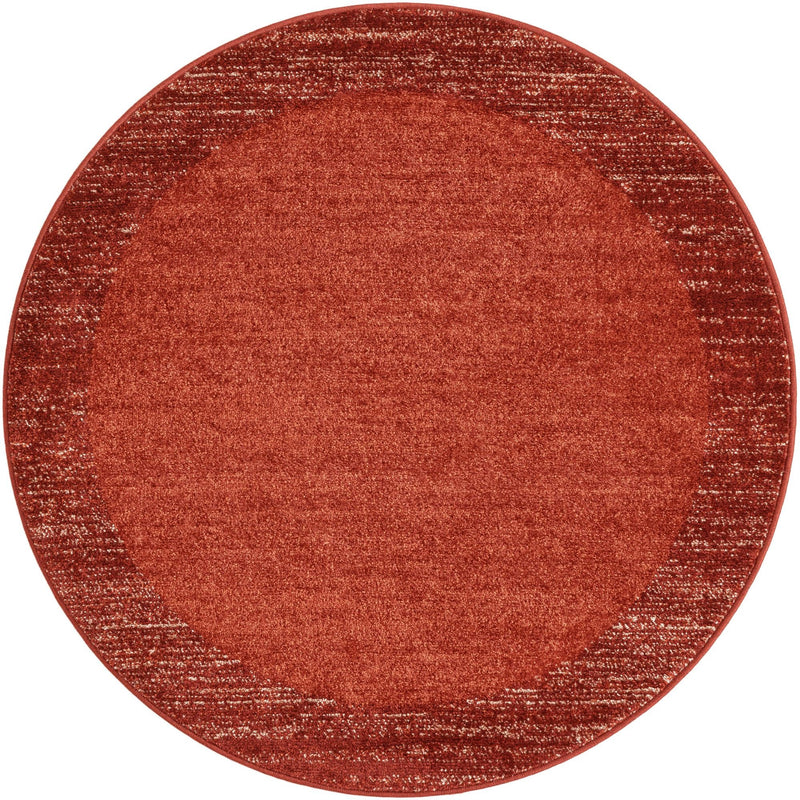 Studio Haven Collection Area Rug -  Conservatory (Terracotta) Round Terracotta  lifestyle 21