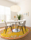 Brighton Terrace Collection Area Rug - Hove (Gold) Oval Gold  lifestyle 53