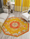 Brighton Terrace Collection Area Rug - Hove (Gold) Octagon Gold  lifestyle 28