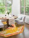 Brighton Terrace Collection Area Rug - Hove (Gold) Octagon Gold  lifestyle 72