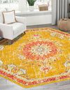 Brighton Terrace Collection Area Rug - Hove (Gold) Octagon Gold  lifestyle 78