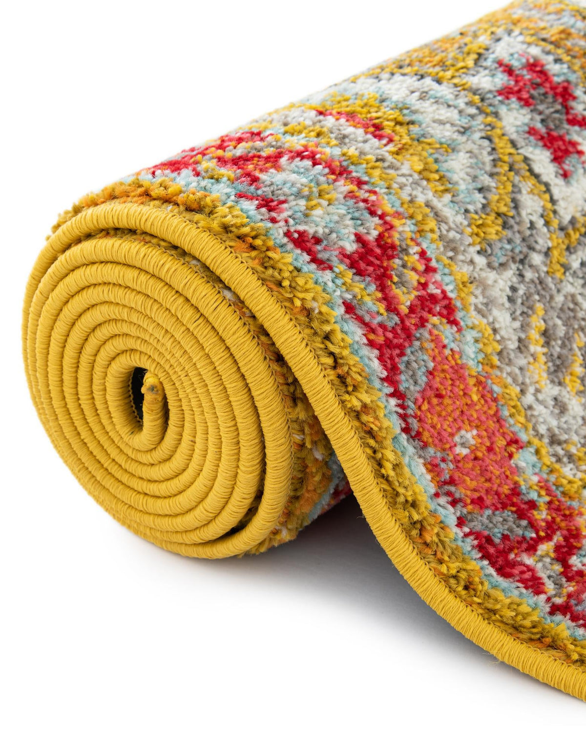 Brighton Terrace Collection Area Rug - Hove (Gold) Octagon Gold  lifestyle 136