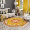 Brighton Terrace Collection Area Rug - Hove (Gold) Octagon Gold  lifestyle 94