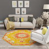 Brighton Terrace Collection Area Rug - Hove (Gold) Octagon Gold  lifestyle 96