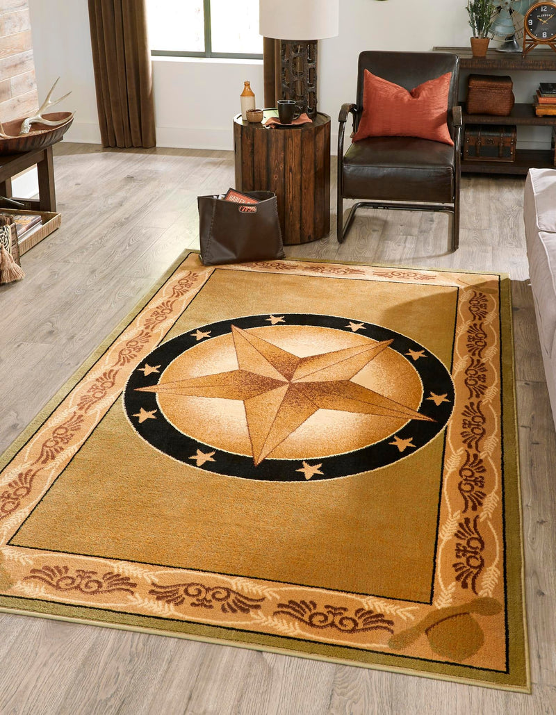 Frontier Trails Collection Area Rug - Redwood Rectangle Green  lifestyle 3