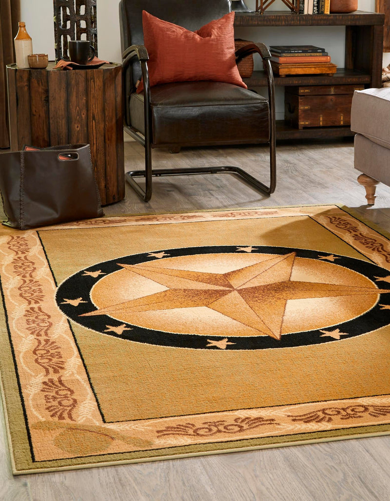 Frontier Trails Collection Area Rug - Redwood Rectangle Green  lifestyle 5