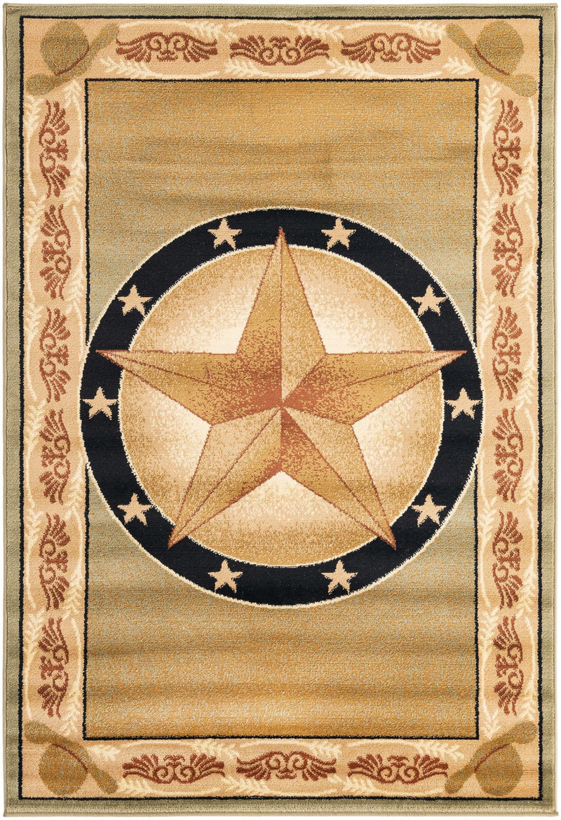 Frontier Trails Collection Area Rug - Redwood Rectangle Green Main