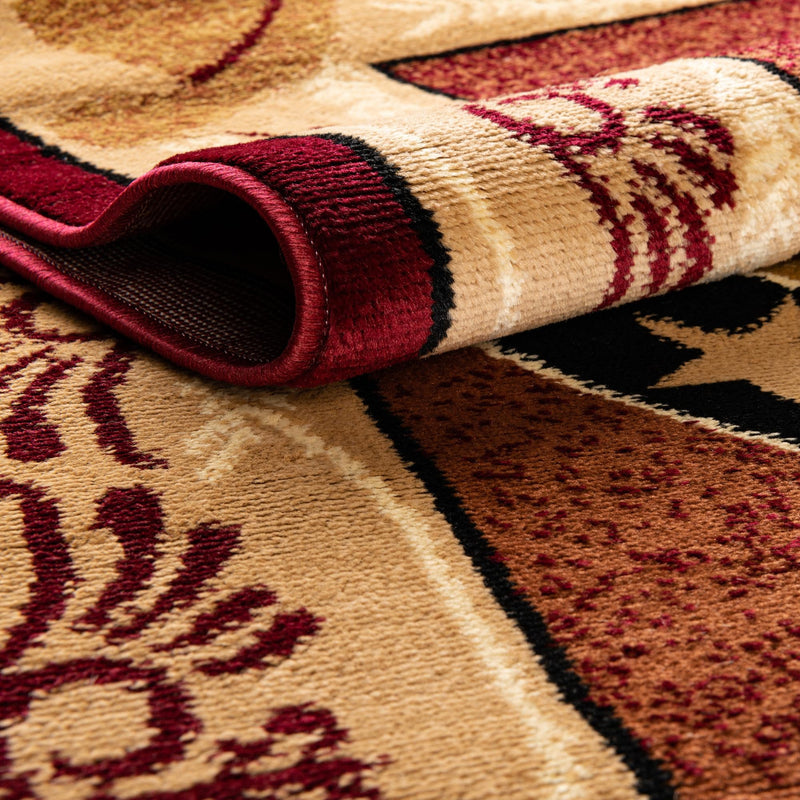 Frontier Trails Collection Area Rug - Redwood Rectangle Red  lifestyle 21